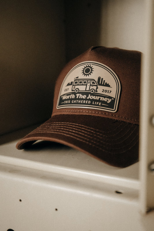 Essential Patch Cap - "Worth The Journey" // Walnut